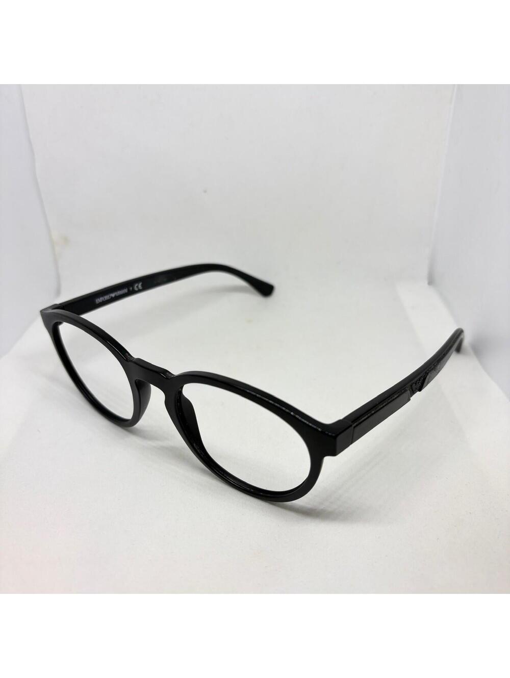 Emporio Armani Black Round Eye Frames Only EA4152 52-21-145 See Photos